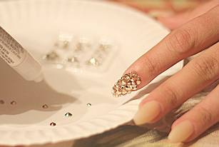 DIY Swarovski Crystal Nails