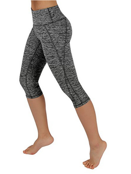 ODODOS Power Flex Yoga Capris Pants Tummy Control Workout